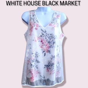 White house black market womens lined Dress Sleeveless Top NEW!